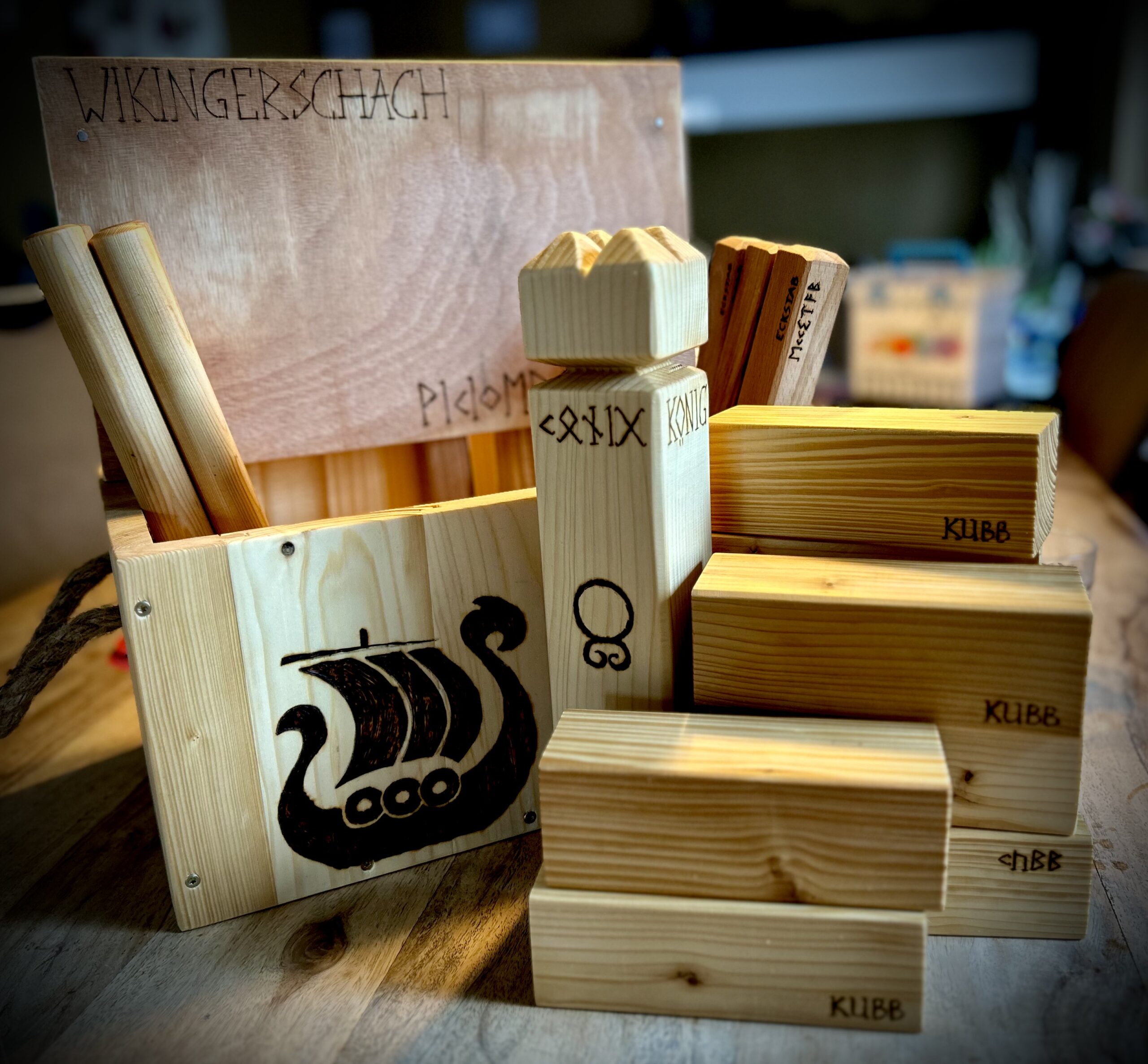 Wikingerschach aus Holz